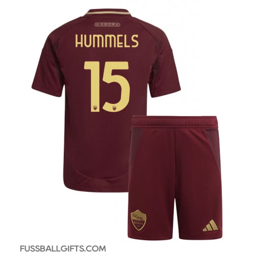 AS Roma Mats Hummels #15 Fußballbekleidung Heimtrikot Kinder 2024-25 Kurzarm (+ kurze hosen)